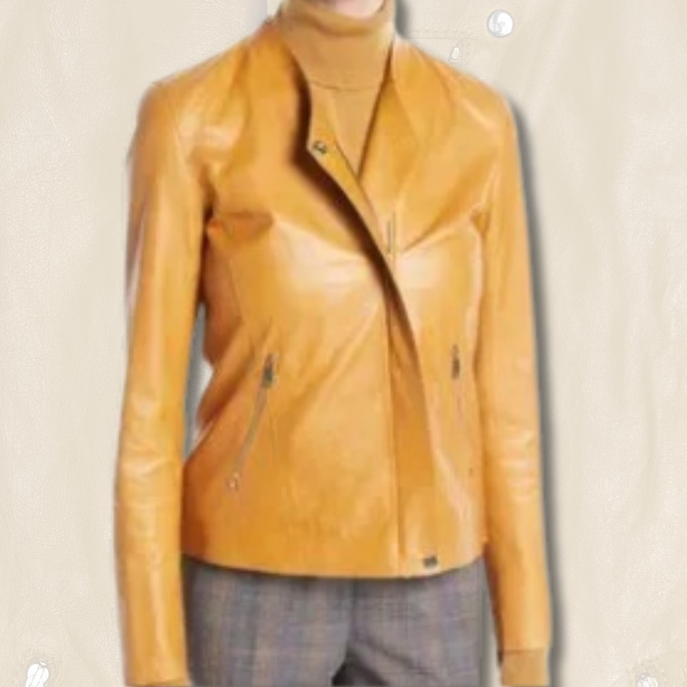 Lafayette 148 New York - Tan Leather Jacket - 10